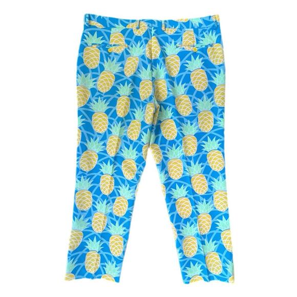 OppoSuits Pineapple Yellow & Blue Patterned Suit - sz 48 - Picture 4 of 11